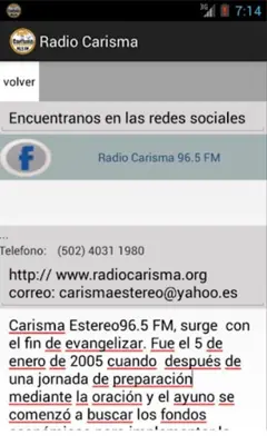 Radio Carisma android App screenshot 0